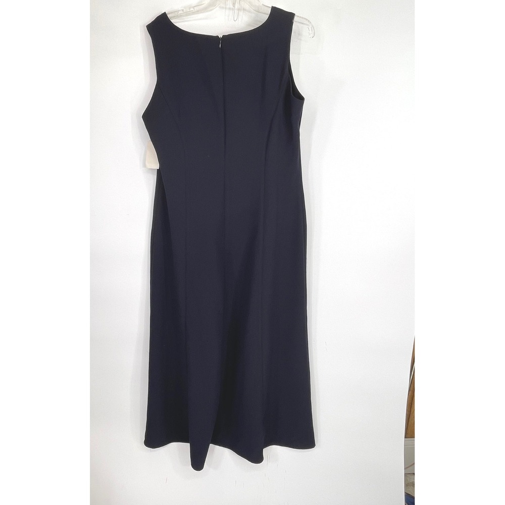 NOS Danny & Nicole Womens Dress Set 12 2pc Navy Blue Satin Trim Formal Maxi Set - Picture 12 of 16